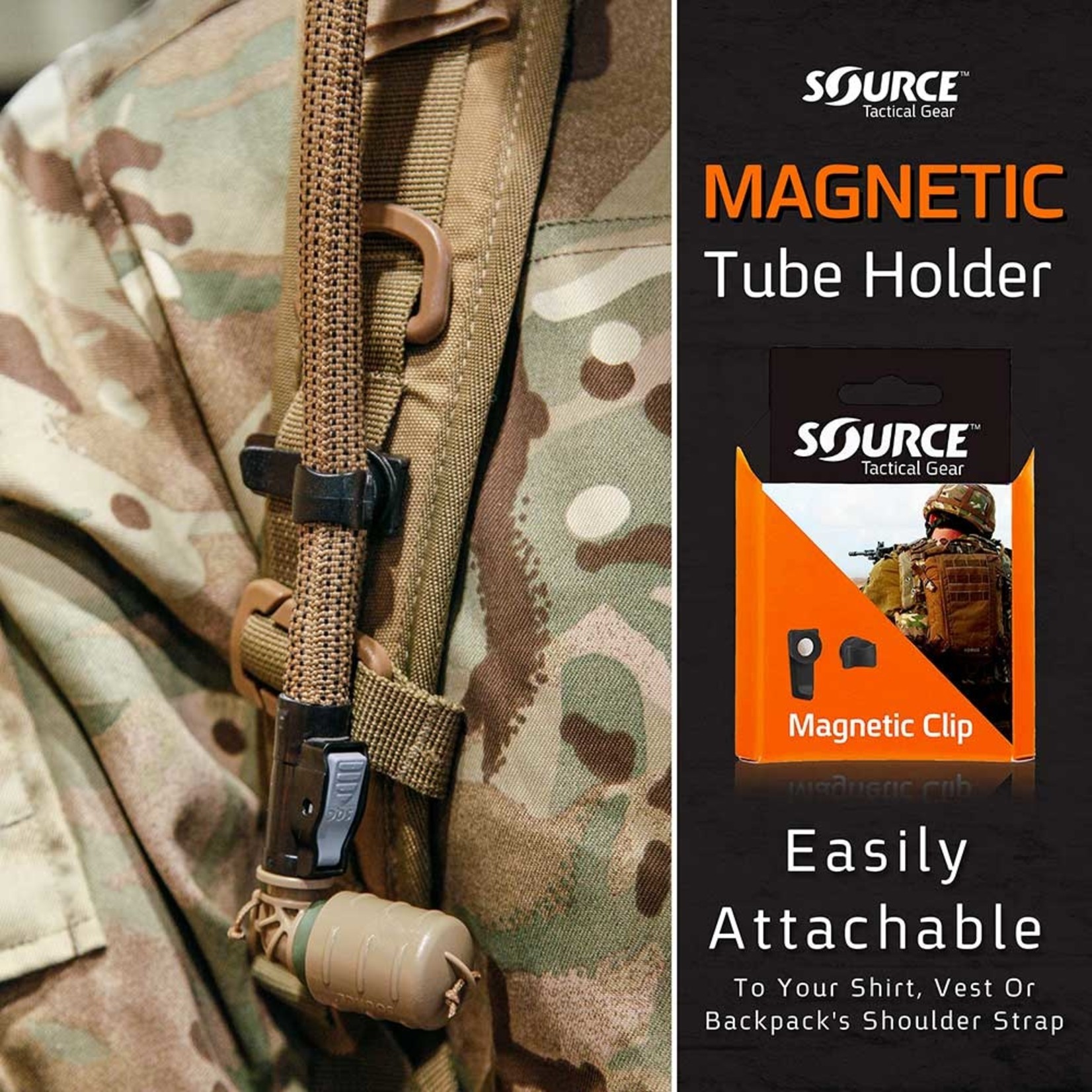 SOURCE TACTICAL GEAR MAGNETIC TUBE CLIP