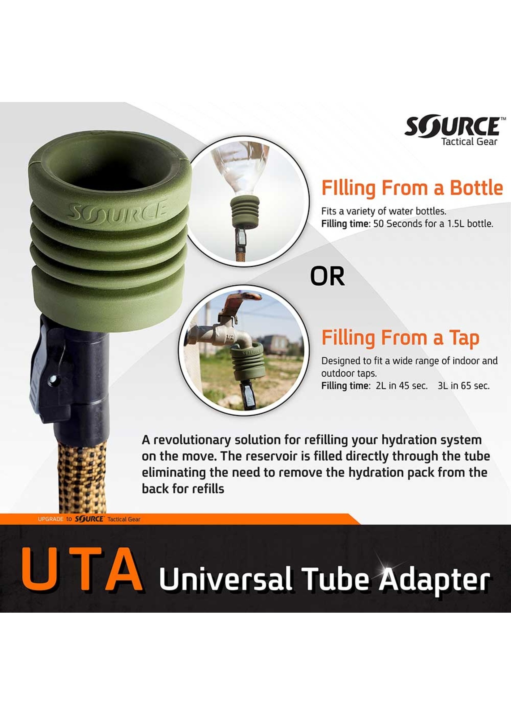 SOURCE TACTICAL GEAR ILPS WITH UTA | LOW PROFILE HYDRATION BLADDER | 3L (100 OZ.)