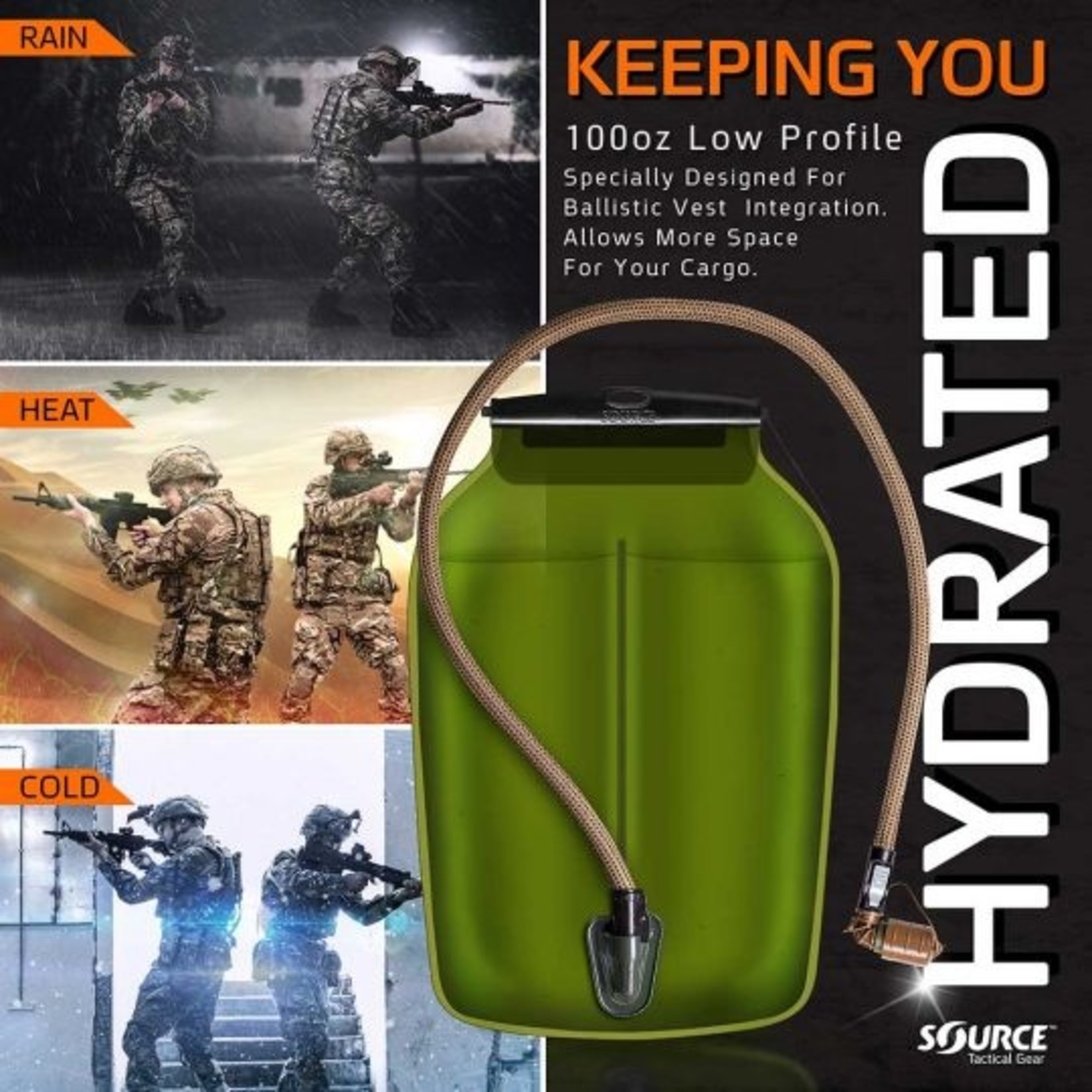 SOURCE TACTICAL GEAR WLPS 3L LOW PROFILE HYDRATION SYSTEM