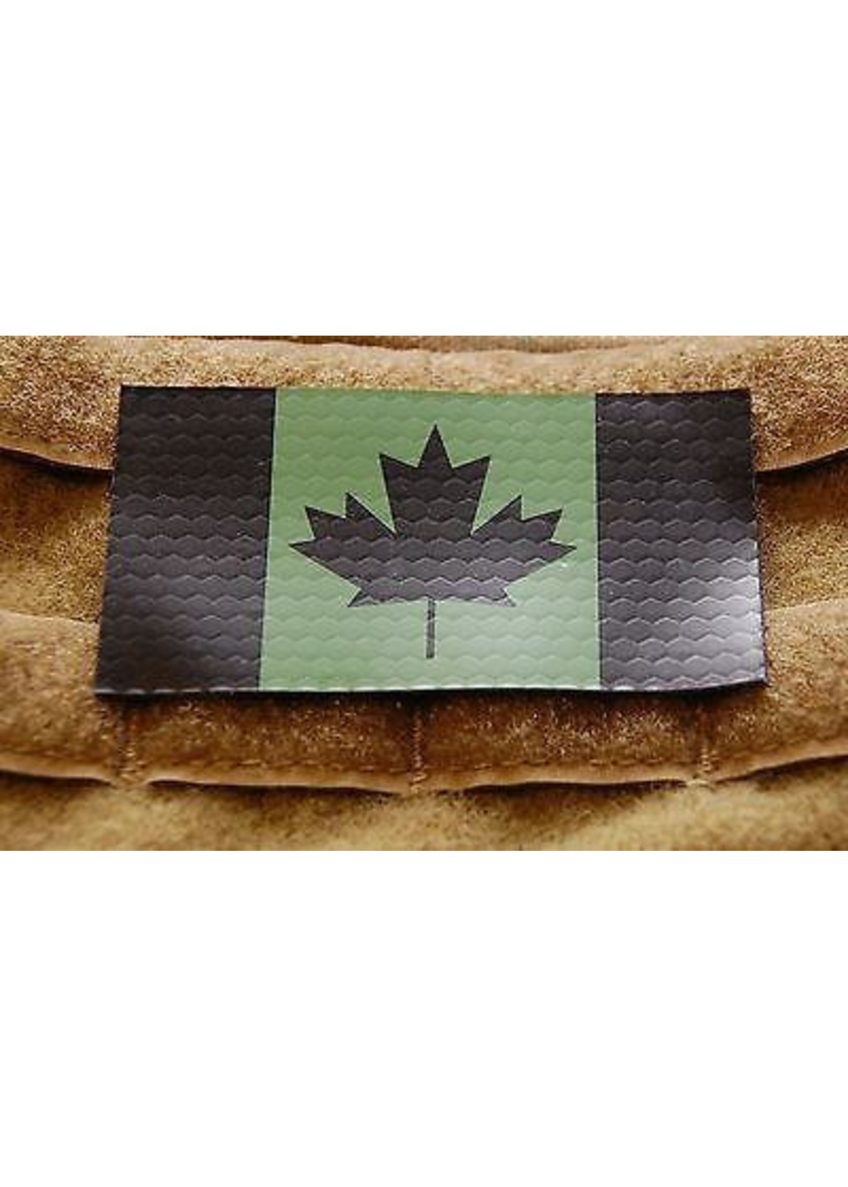 SDTAC INFRARED CANADIAN FLAG PATCH - GREEN & BLACK
