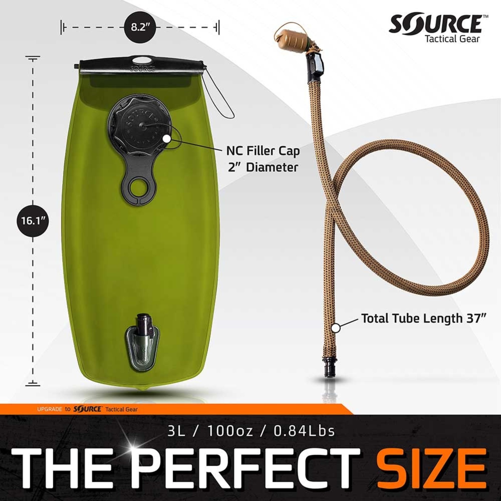 SOURCE TACTICAL GEAR WXP HYDRATION BLADDER | 3L (100 OZ.)