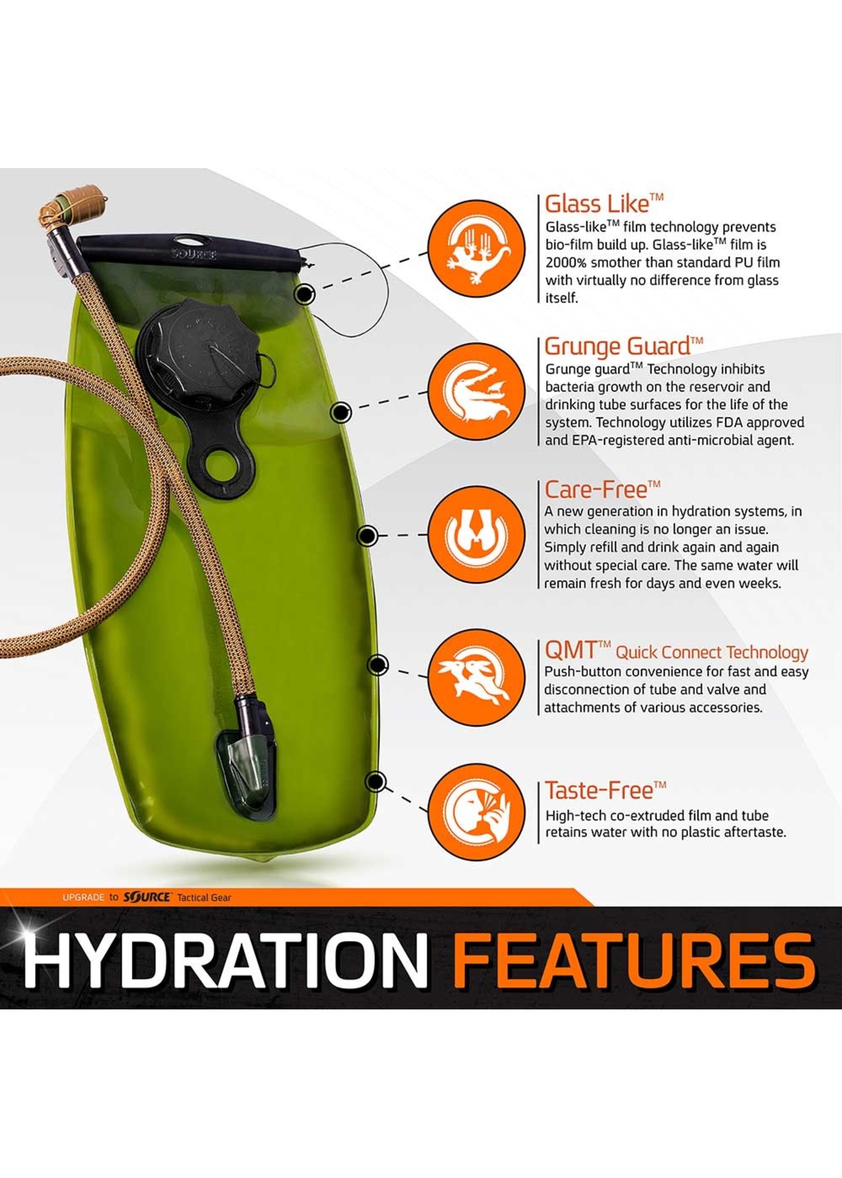 SOURCE TACTICAL GEAR WXP HYDRATION BLADDER | 3L (100 OZ.)