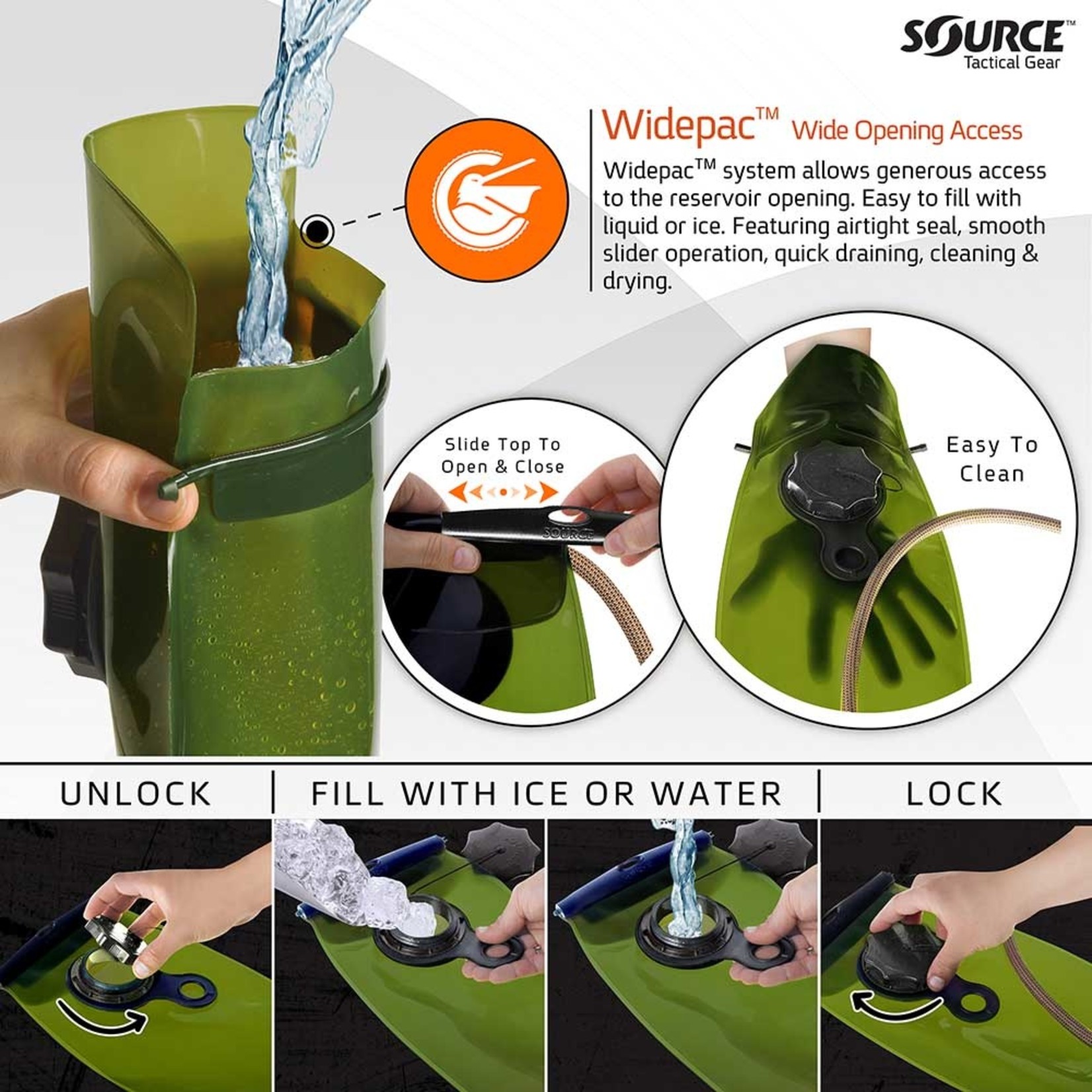 SOURCE TACTICAL GEAR WXP HYDRATION BLADDER 3L 100 OZ. SDTAC