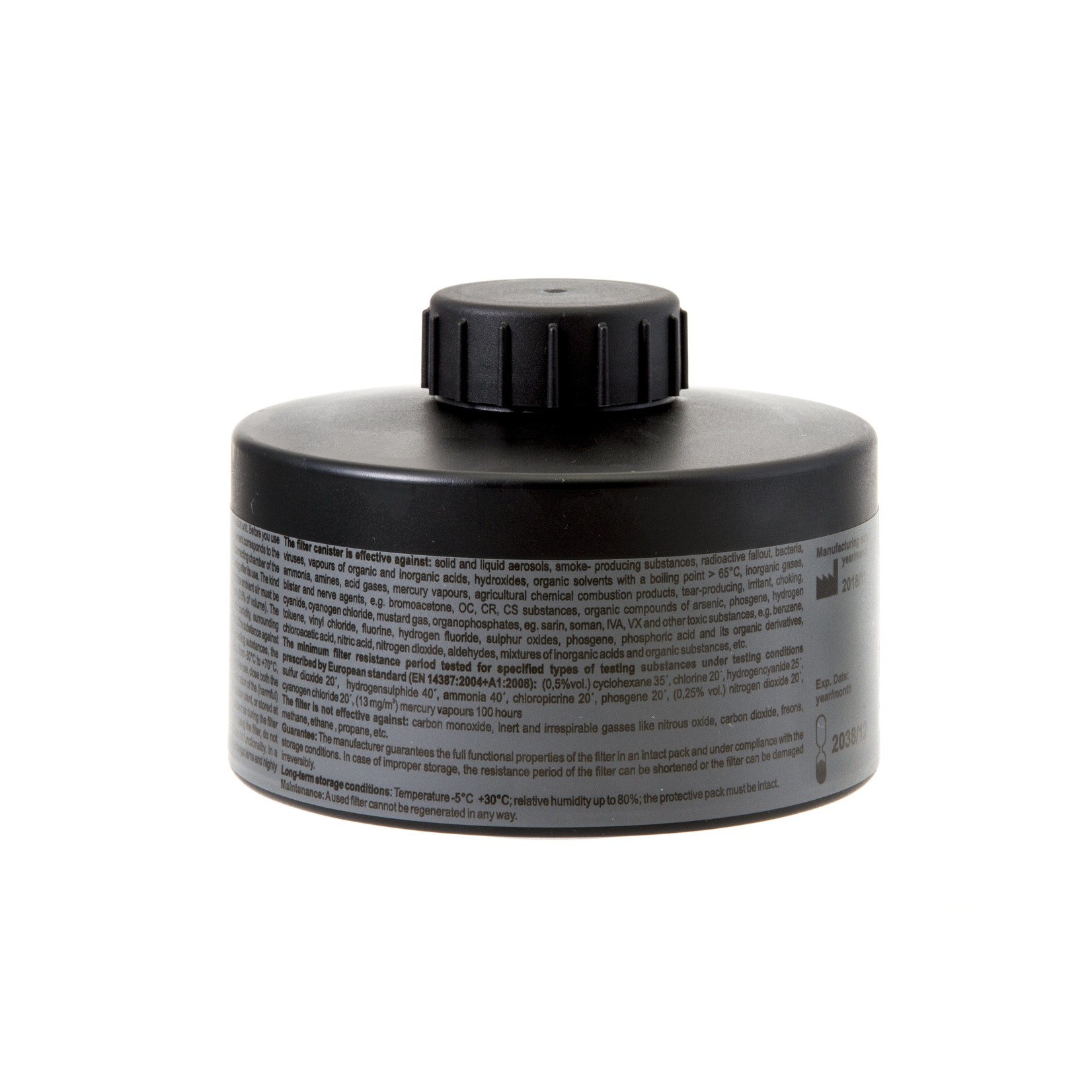 MIRA SAFETY CBRN GAS MASK FILTER NBC-77 SOF 40MM THREAD
