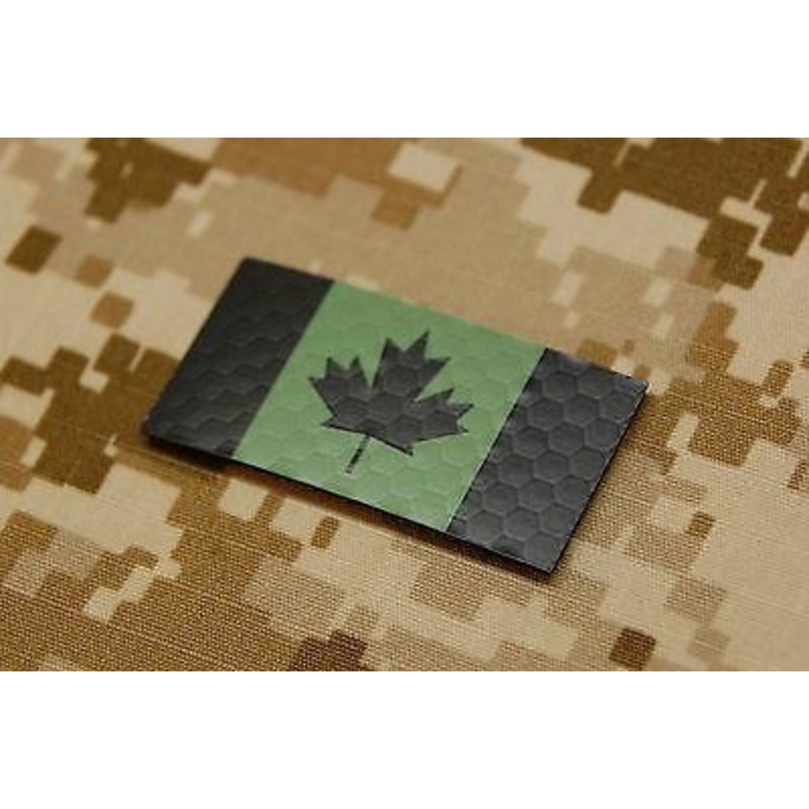 SDTAC MINI PATCH DRAPEAU CANADIEN INFRAROUGE - VERT & NOIR