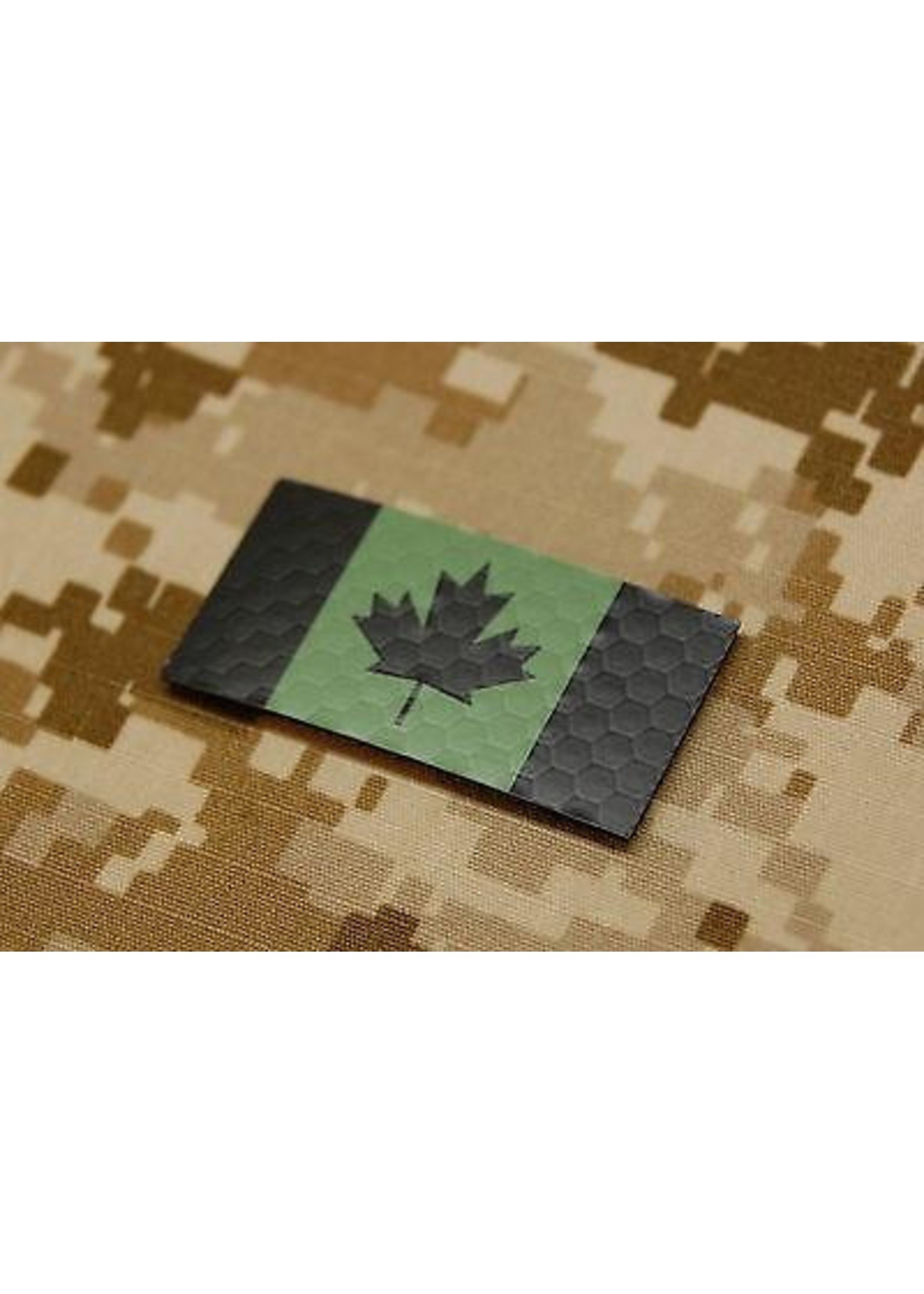SDTAC INFRARED MINI CANADIAN FLAG PATCH - GREEN & BLACK