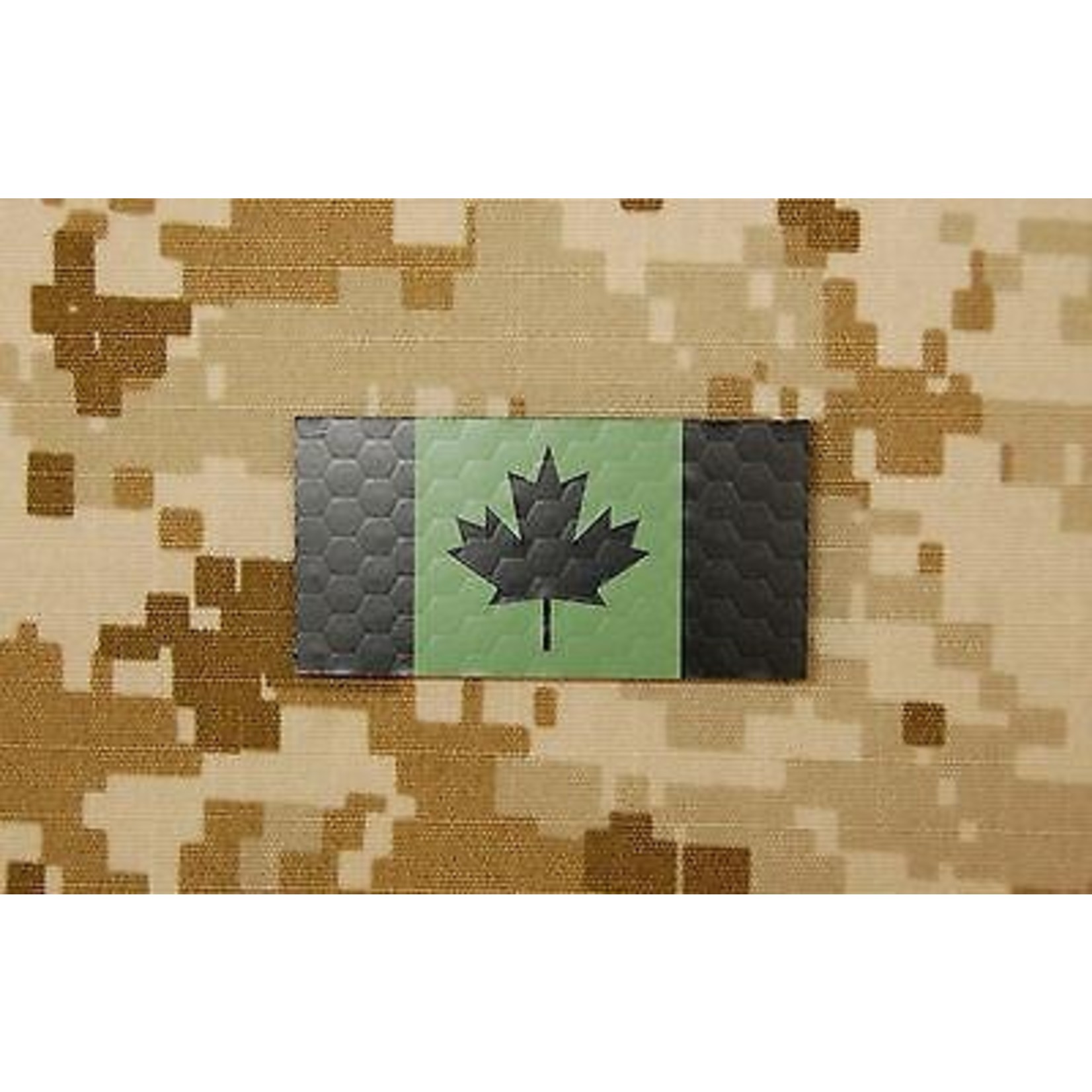 SDTAC MINI PATCH DRAPEAU CANADIEN INFRAROUGE - VERT & NOIR