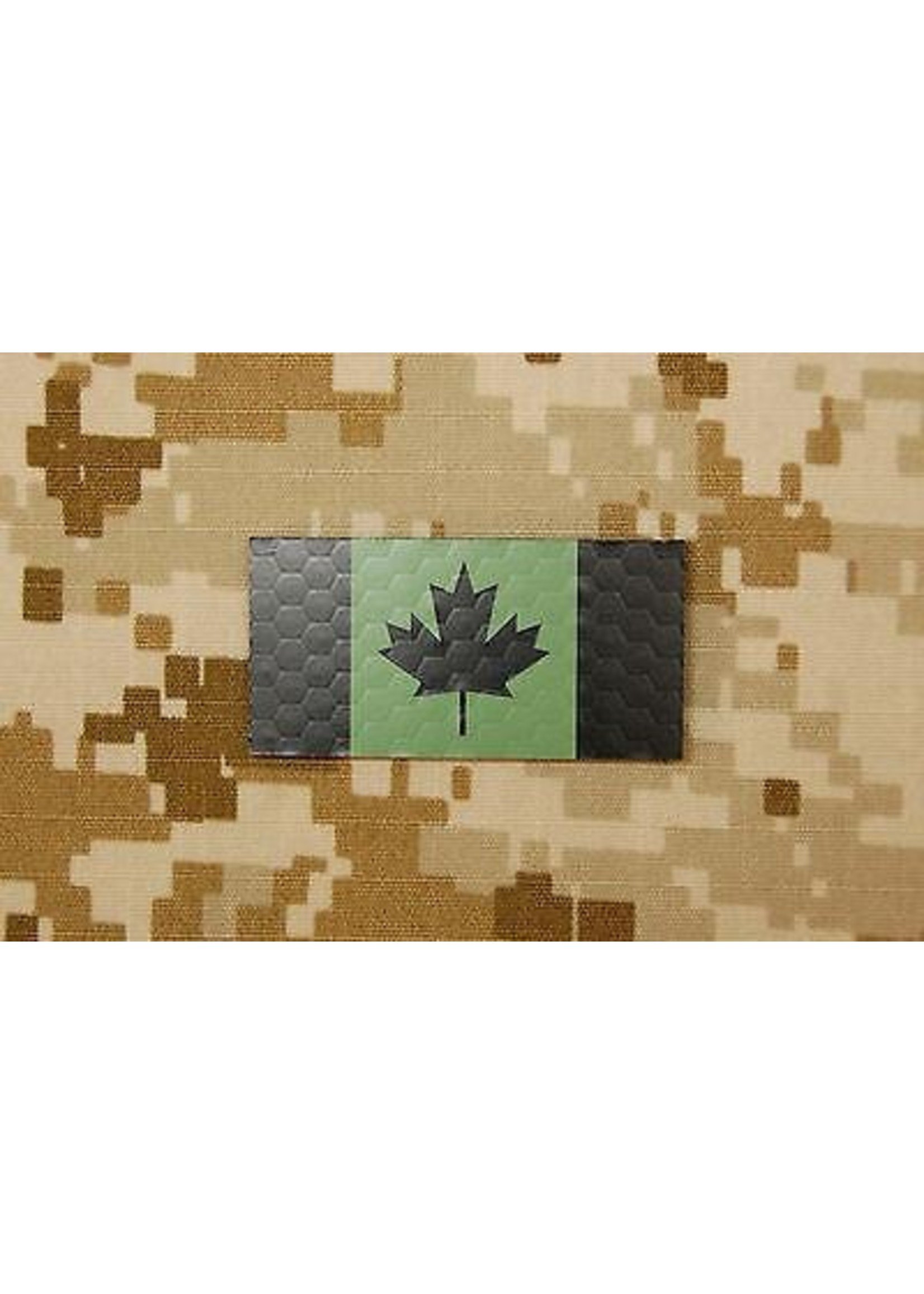 SDTAC INFRARED MINI CANADIAN FLAG PATCH - GREEN & BLACK