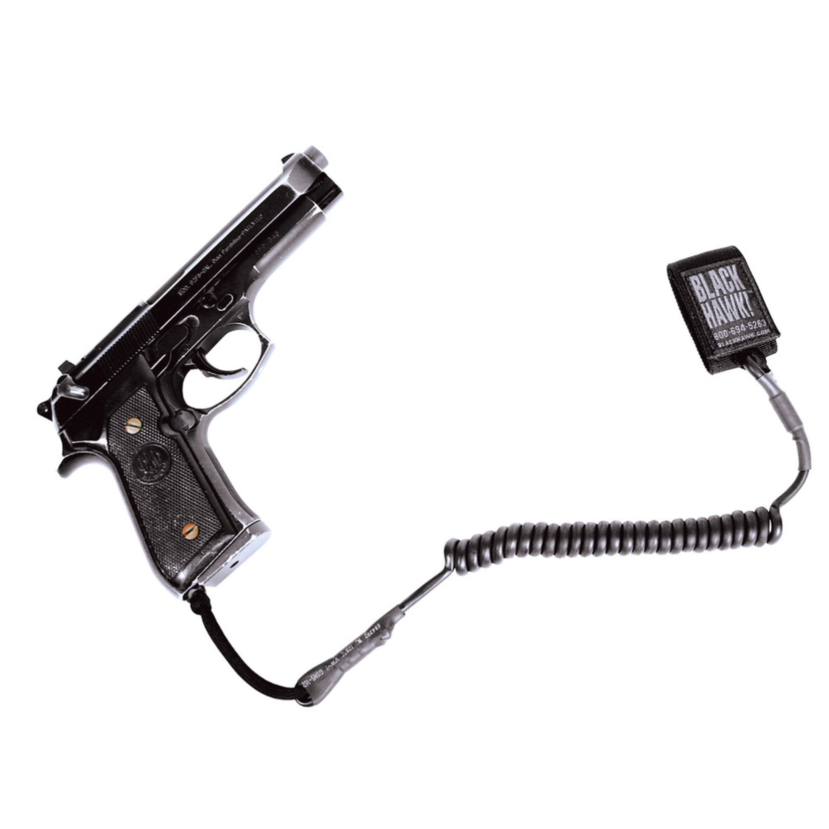 BLACKHAWK TACTICAL PISTOL LANYARD COILED