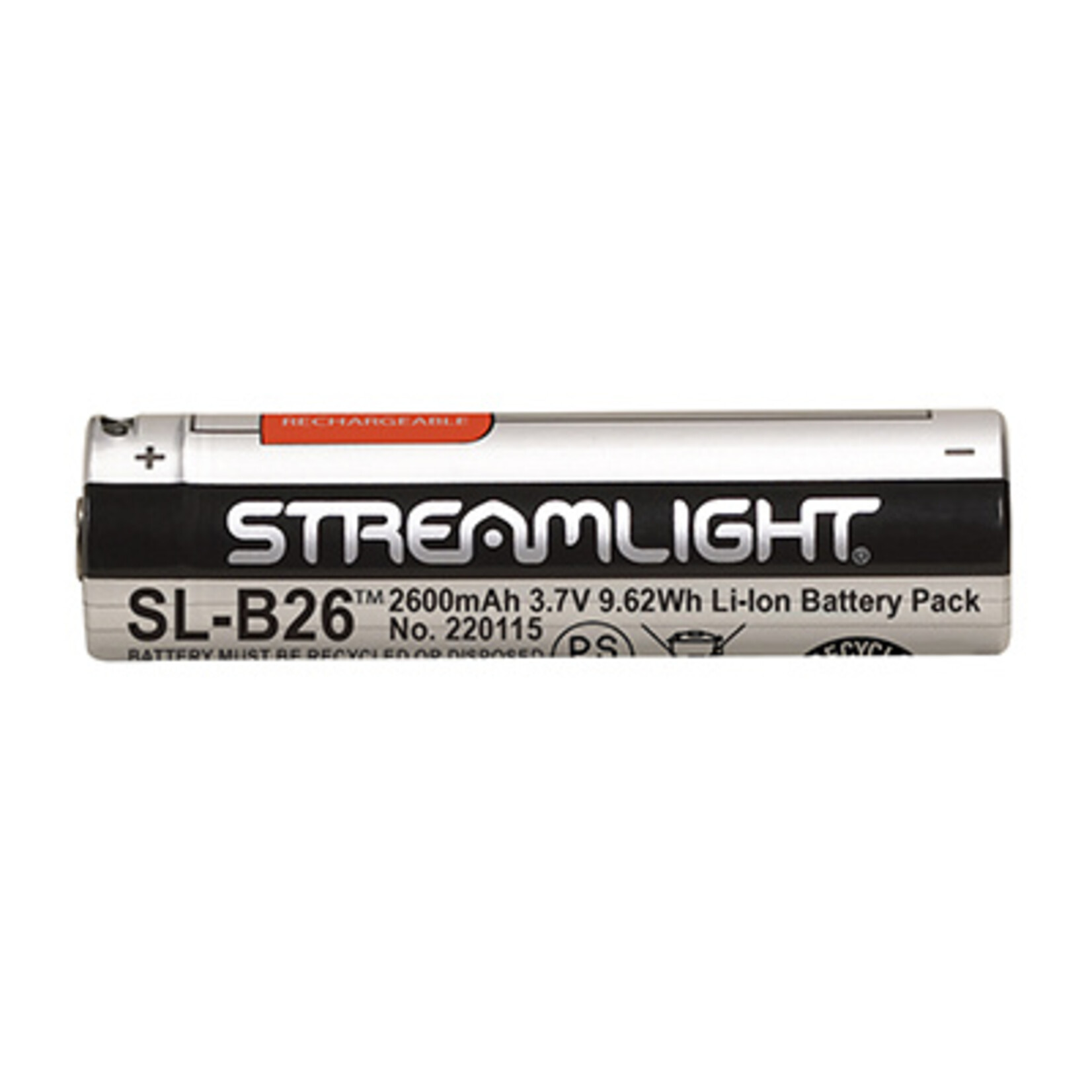 STREAMLIGHT SL-B26 LI-ION USB BATTERY - 2PK (18650)