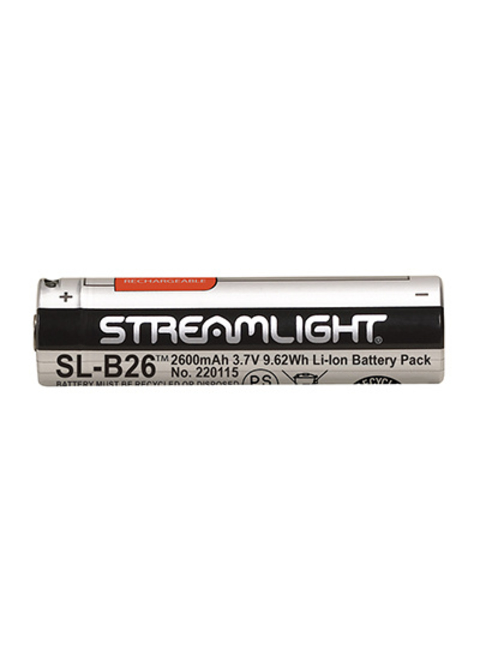 STREAMLIGHT SL-B26 LI-ION USB BATTERY - 2PK (18650)