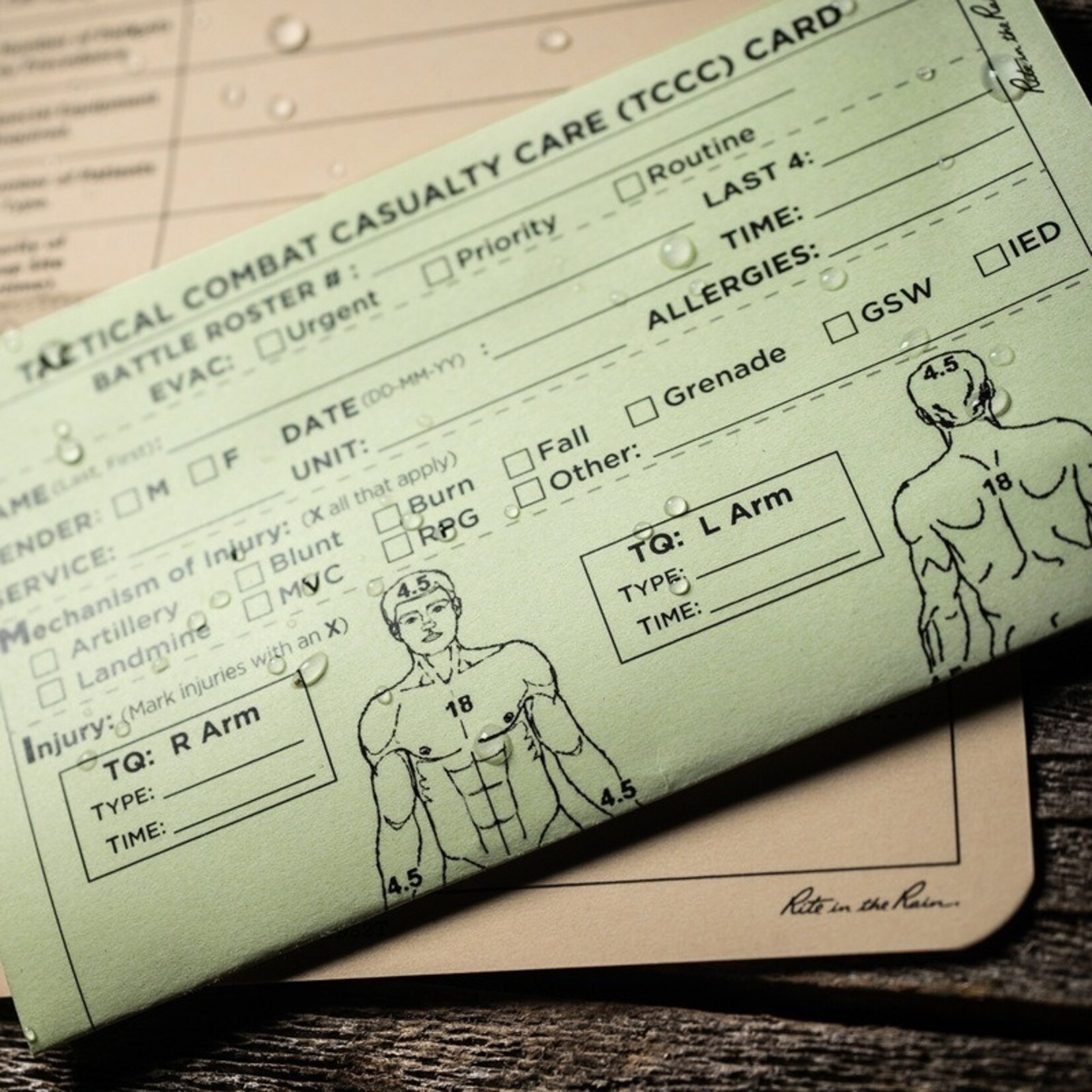 RITE IN THE RAIN TCCC/MIST CARD