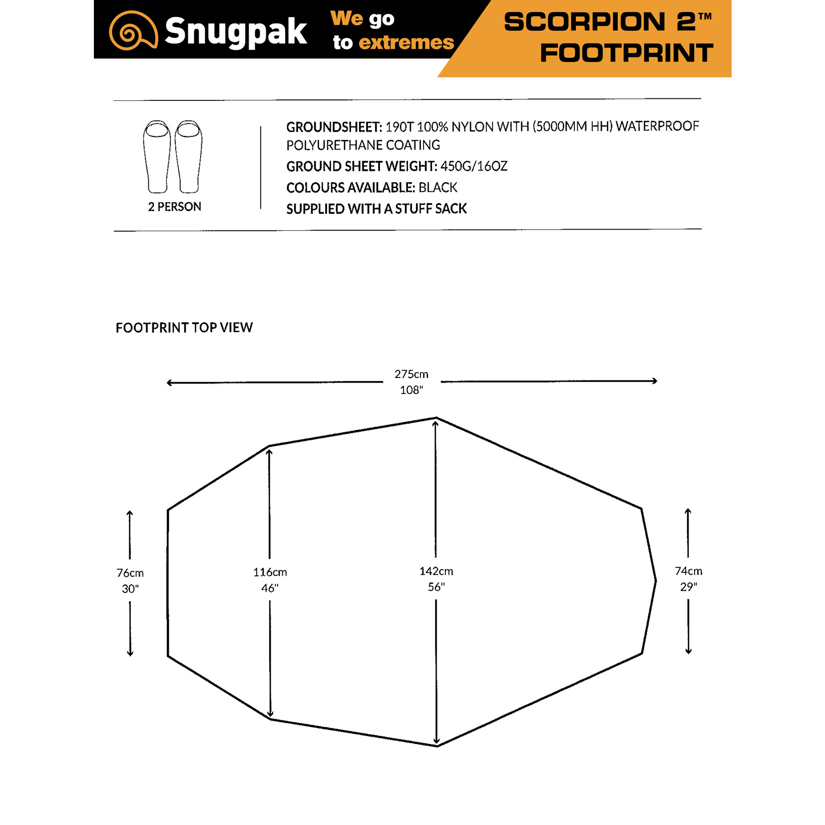 SNUGPAK SCORPION 2 FOOTPRINT