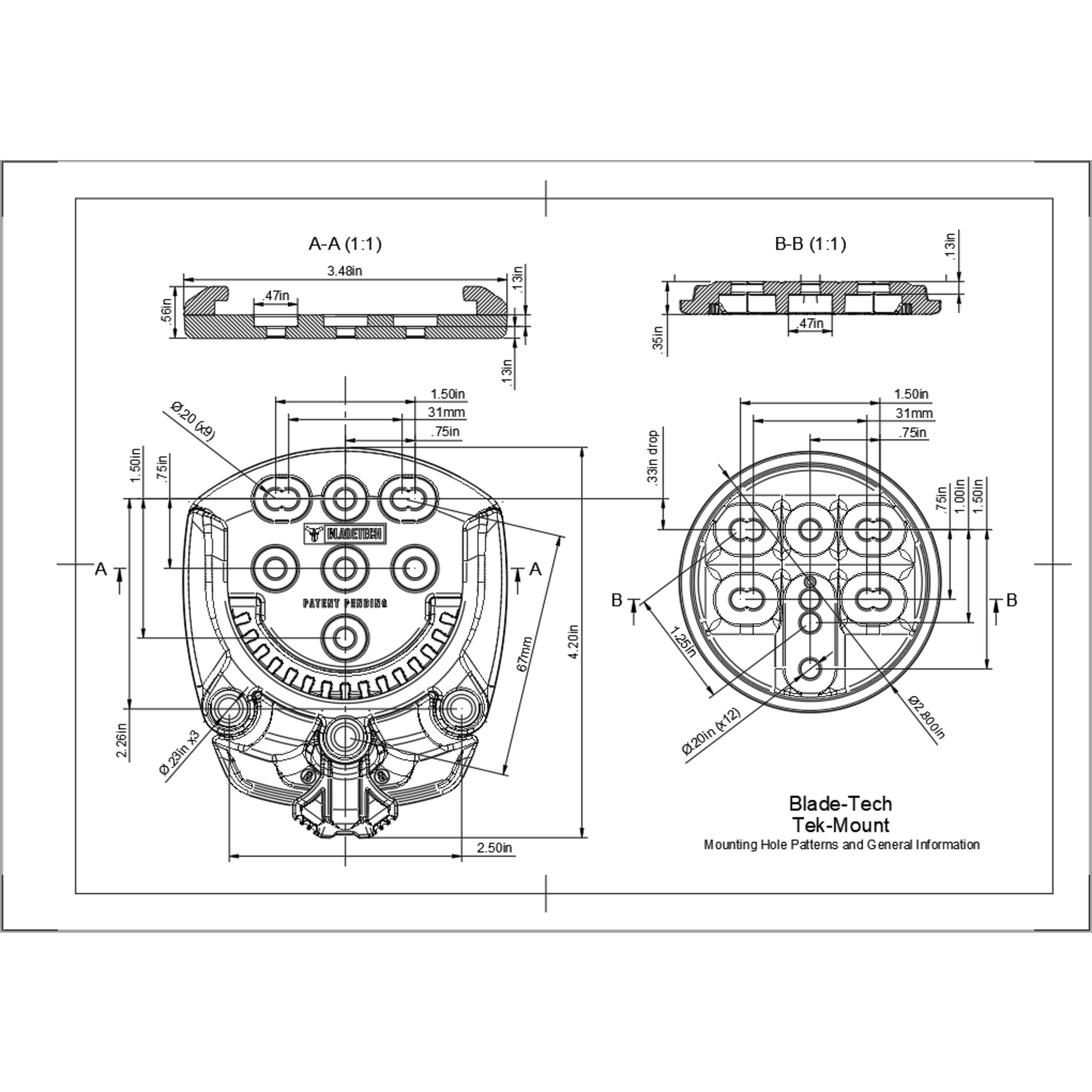 BLADE-TECH TEK-MOUNT (QUICK CONNECT MOUNTING SYSTEM)