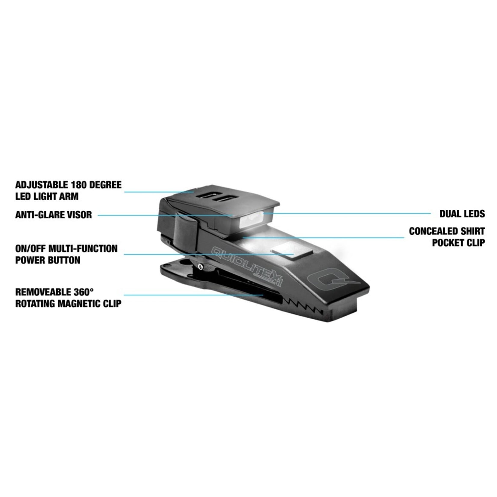 QUIQLITE QUIQLITEX1 DUAL WHITE LED