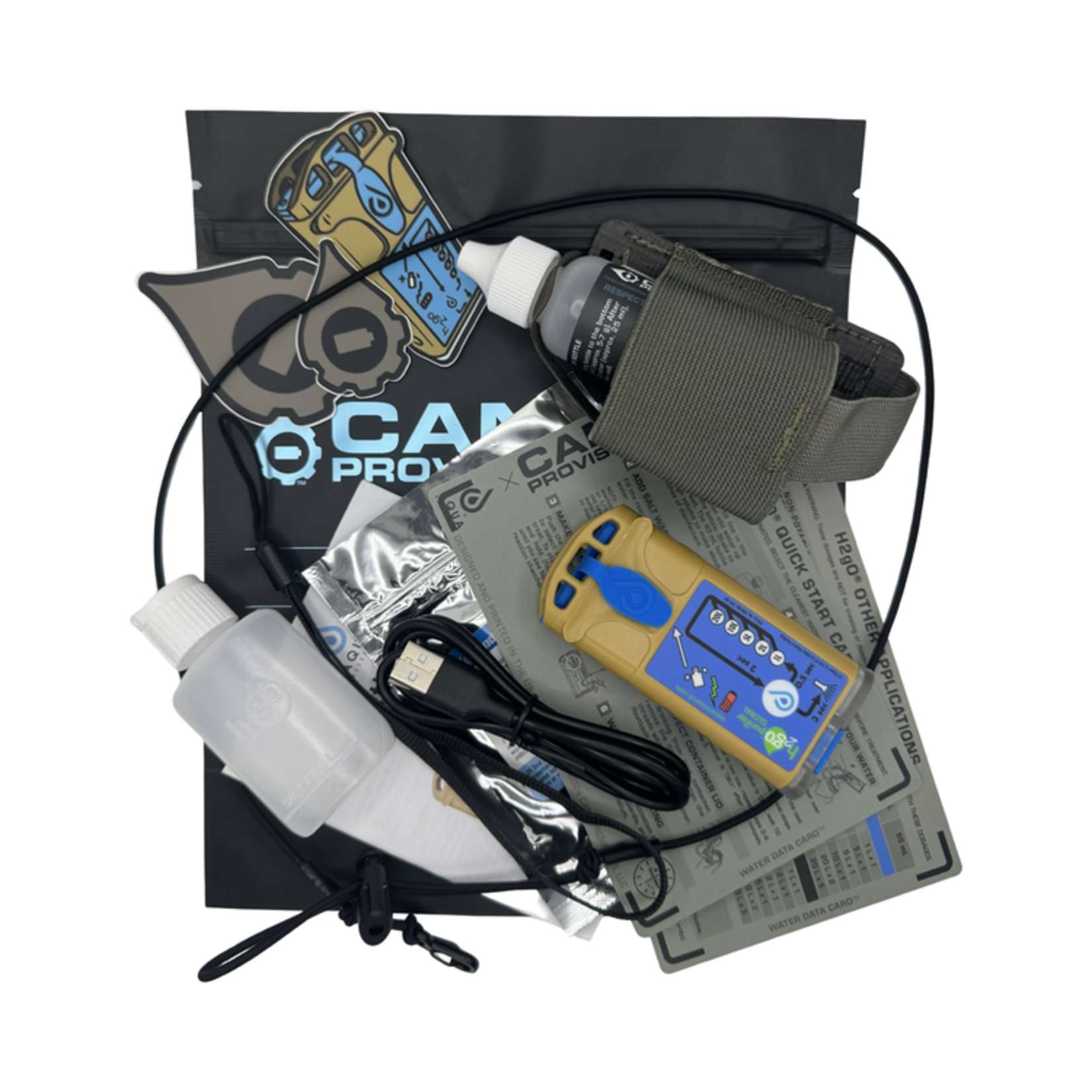 CANA PROVISIONS AQUA RESEARCH H2GO GLOBAL CHLORIE DISINFECTANT GENERATOR - USB-C DELUXE KIT