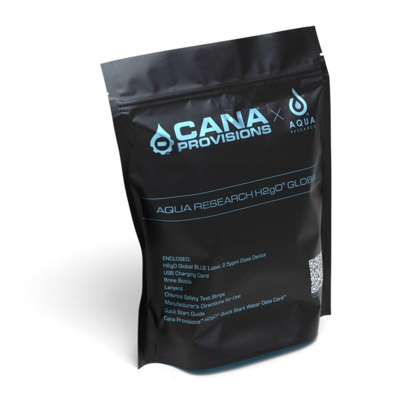 CANA PROVISIONS AQUA RESEARCH H2GO GLOBAL CHLORIE DISINFECTANT GENERATOR - USB-C DELUXE KIT