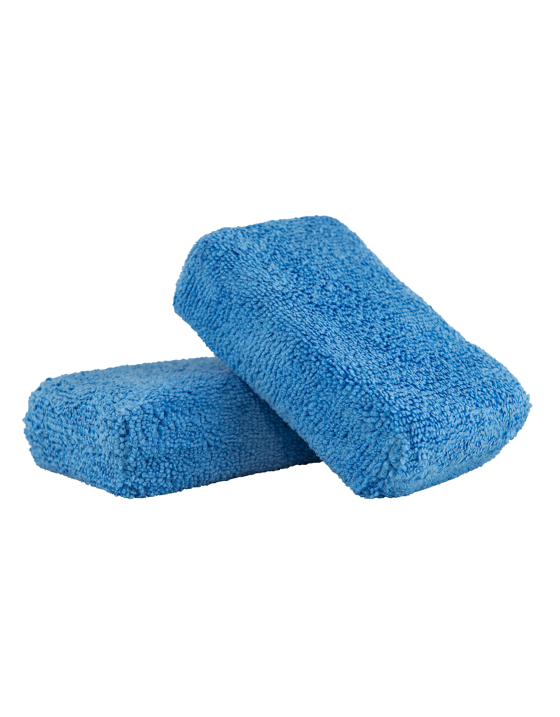 Chemical Guys MIC_292_02 - Premium Grade Microfiber Applicators, Blue 2'' X 4'' X 6'' (2 Pack)