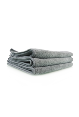 Chemical Guys MIC35203 - Workhorse Gray Professional Grade Microfiber Towel 16''X16'' (Metal) (3 Pack)