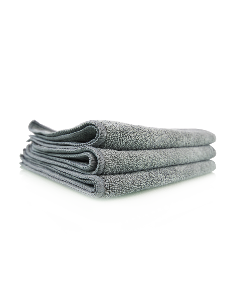 Chemical Guys MIC35203 Workhorse Gray Professional Grade Microfiber Towel 16''X16'' (Metal) (3 Pack)