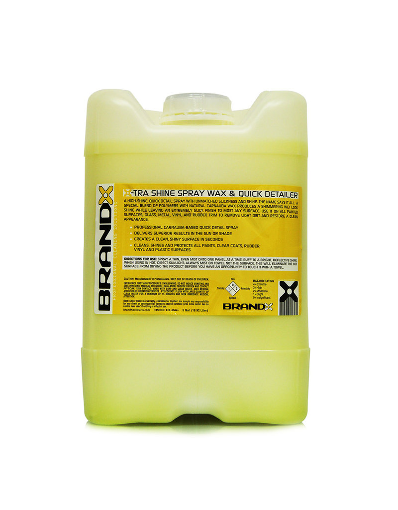 Brand X X10505 Brand X Tra Brilliant Spray Shine Quick Detailer 5 Gal Cube Detail Garage Alpharetta