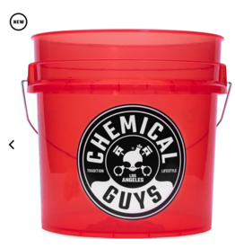 Chemcial Guys ACC107 - Chemical Guys Heavy Duty Detailing Bucket, 4.5 Gal, Transparent Red