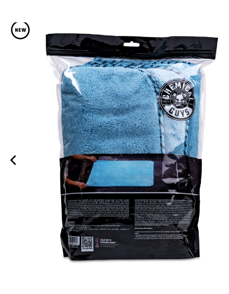 Chemical Guys MIC1996 - Woolly Mammoth Drying Towel, Blue