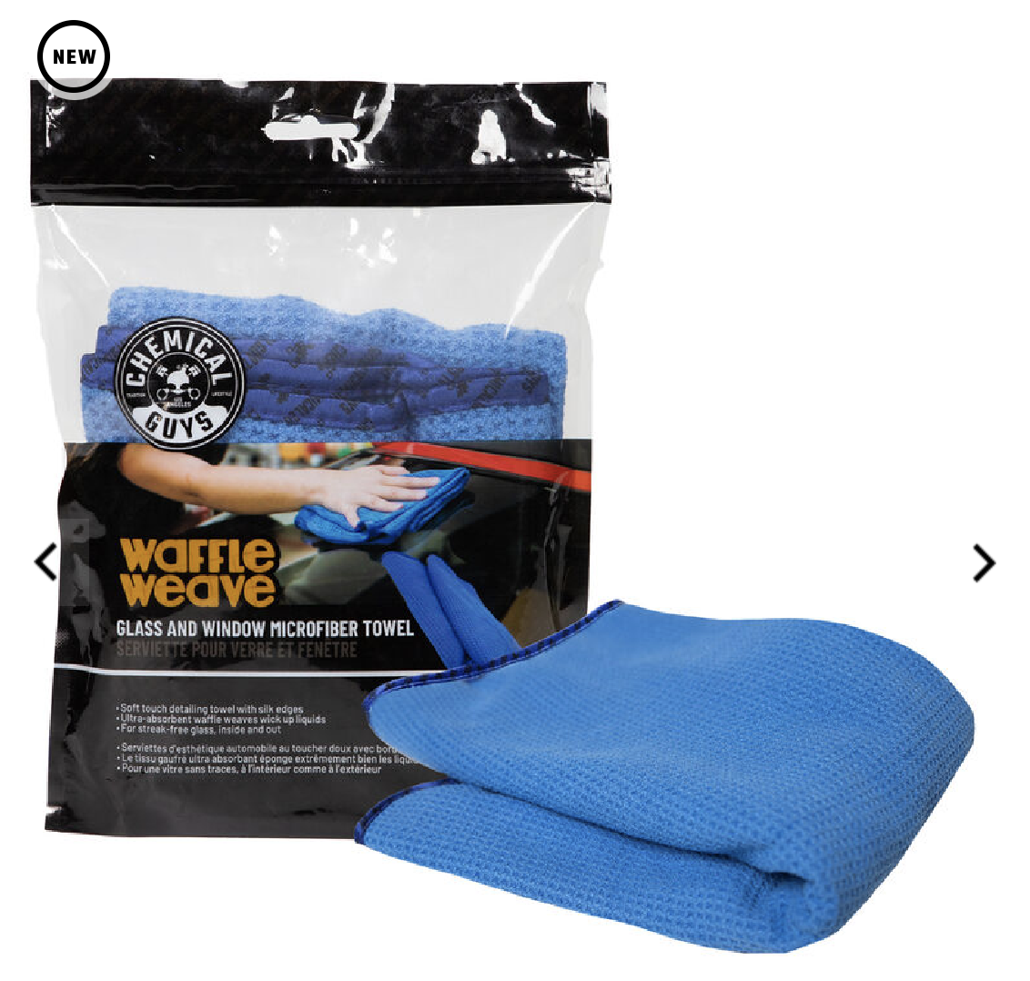 MIC708 - Waffle Weave Glass and Window Microfiber Towel, Blue 24