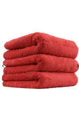 Chemical Guys MIC34103 - Happy Ending Ultra Plush Edgeless Microfiber Towel, Red 16" x 16" (3 Pack)