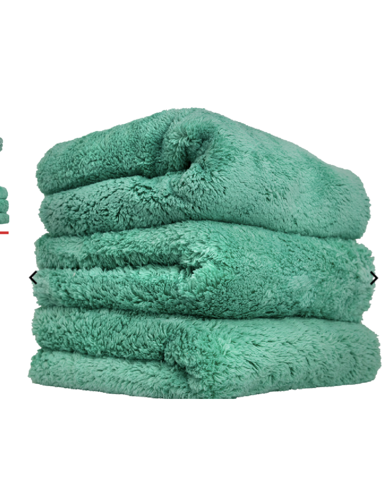 Chemical Guys MIC34603 - Happy Ending Ultra Plush Edgeless Microfiber Towel, Green 16" x 16" (3 Pack)