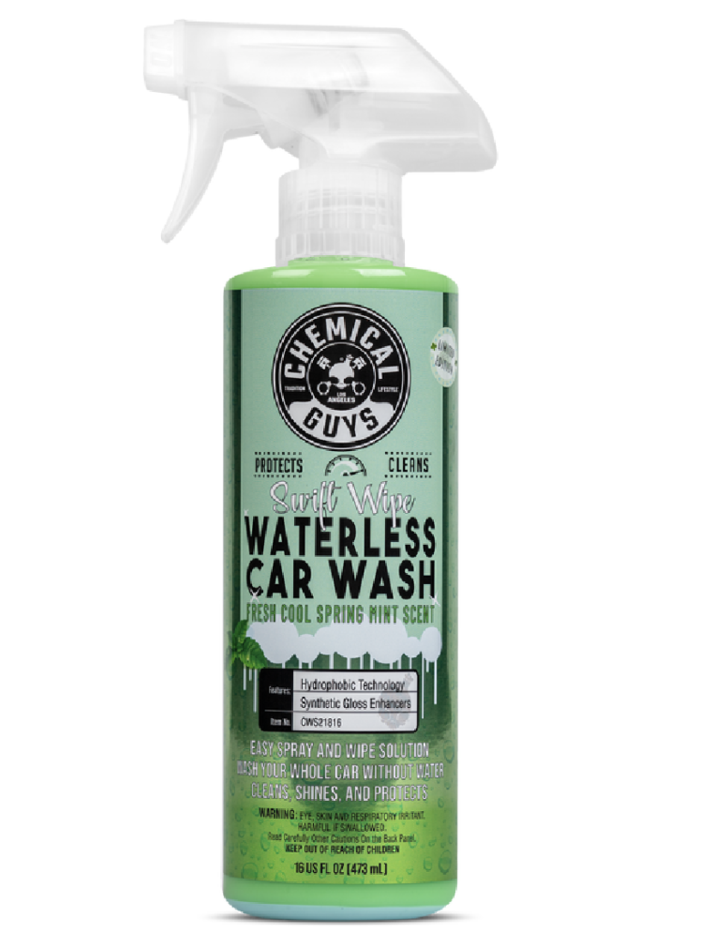 Chemical Guys CWS21816 - Swift Wipe Waterless Car Wash, Limited Edition, Fresh Mint Scent (16 Fl. Oz.)(Non Shrink-Wrapped)(CS: 6)