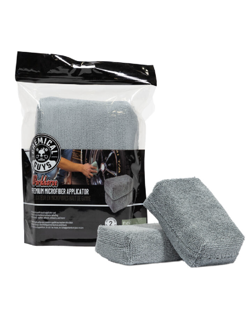 Chemical Guys MIC28502 - Workhorse Premium Microfiber Applicator, Gray