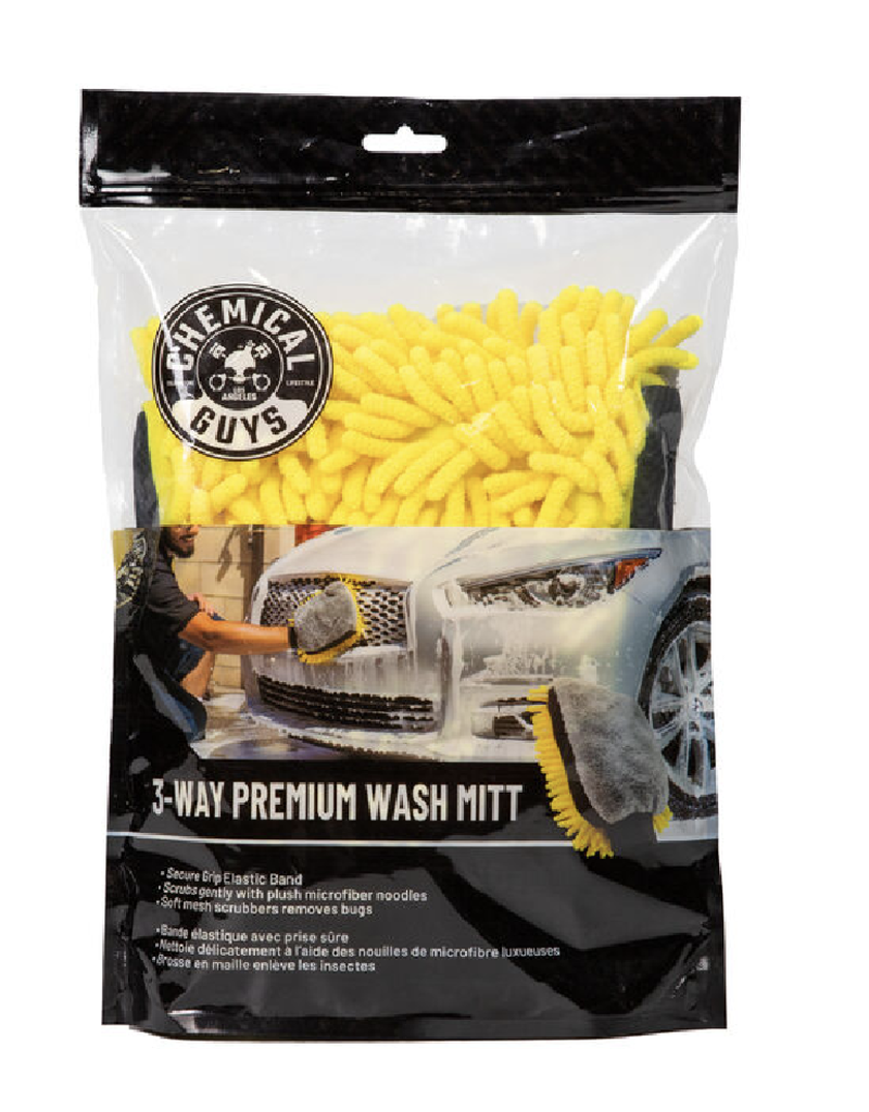 Chemical Guys MIC494 - Three-Way Premium Microfiber Wash Mitt