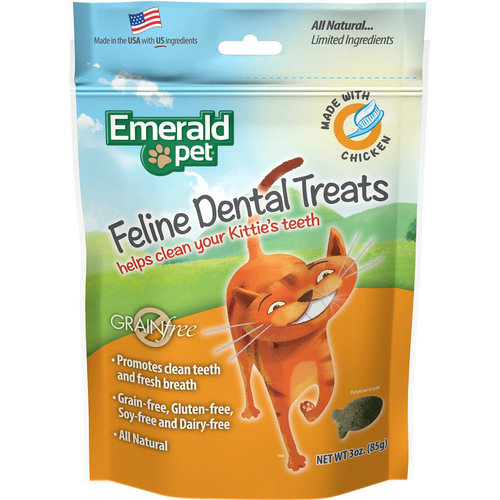 Emerald Pet Feline Premios Dentales - Pollo 85 g Emerald Pet Feline Premios Dentales - Pollo 85 g