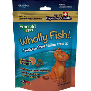 Emerald Pet Feline Premios Wholly Fish Digestive Health Salmón  85 g (3 oz)