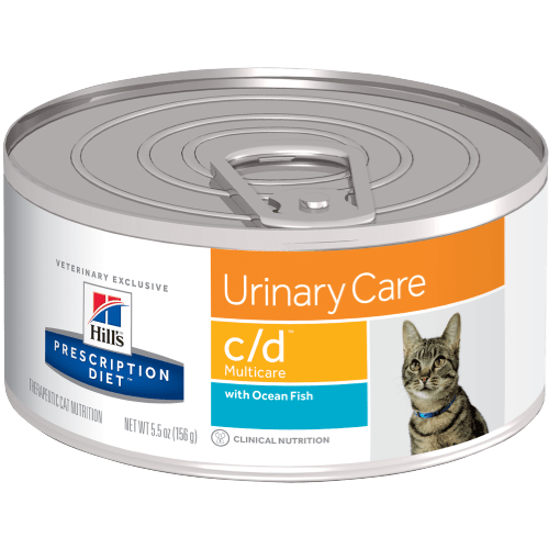 Hill's Prescription Diet Feline Lata C/D Multicare With Ocean Fish 156 g Hill's Prescription Diet Feline Lata C/D Multicare With Ocean Fish 156 g