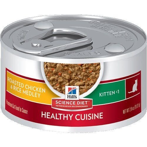 Hill's Science Diet Feline Lata Kitten Healthy Cuisine Roasted Chicken & Rice Medley 80 g Hill's Science Diet Feline Lata Kitten Healthy Cuisine Roasted Chicken & Rice Medley 80 g