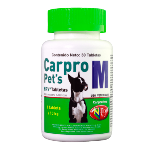 Laboratorio Norvet Carpro Pets M 44 mg 30 Pza.
