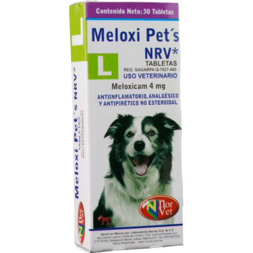 Laboratorio Norvet Meloxi Pets G 4 mg 30 Pza. Laboratorio Norvet Meloxi Pets G 4 mg 30 Pza.