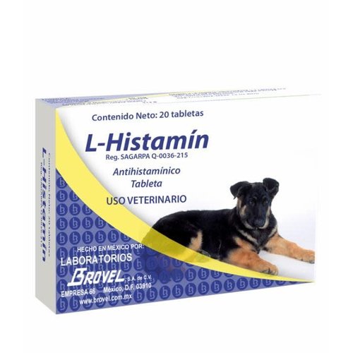 Laboratorio Brovel L-Histamin 60 mg 20 Pza. Laboratorio Brovel L-Histamin 60 mg 20 Pza.