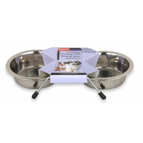 Hartz Plato Doble De Acero P/cachorros Hartz Plato Doble De Acero P/cachorros