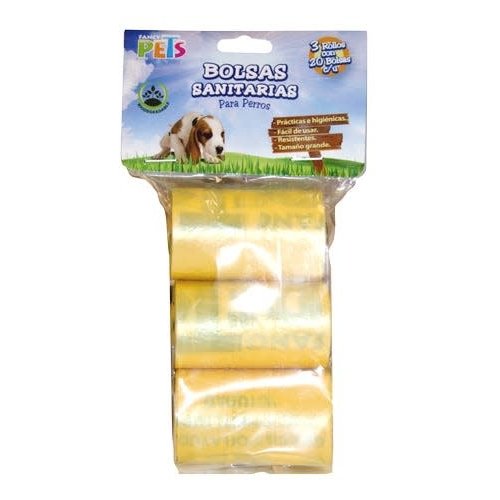 Fancy Pets Bolsa Sanitaria P/Recoger Desechos 3 Rollos (60 Pzs) Fancy Pets Bolsa Sanitaria P/Recoger Desechos 3 Rollos (60 Pzs)