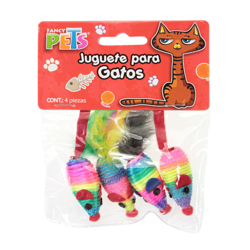 Fancy Pets Ratones P/Gato 4 Pza Fancy Pets Ratones P/Gato 4 Pza