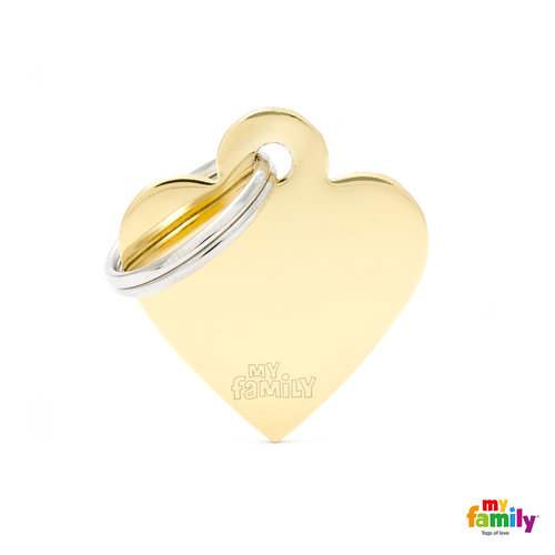 My Family Placa Colección Basic Corazón Latón Dorado My Family Placa Colección Basic Corazón Latón Dorado