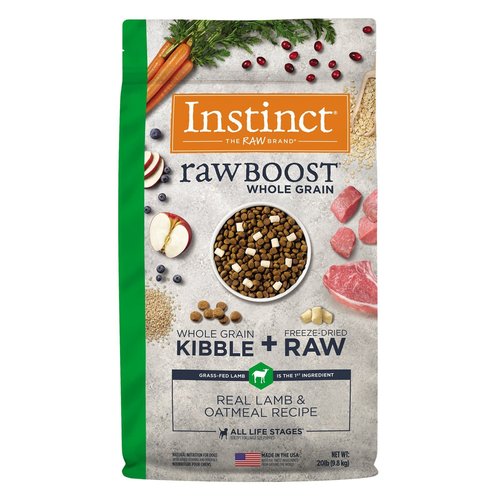 Instinct Canine Raw Boost Cordero con Granos y Arroz Integral 9.8 kg (20 lb)