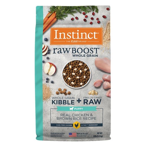 Instinct Canine Cachorro Raw Boost Pollo con Granos y Arroz Integral 9.8 kg (20 lb)
