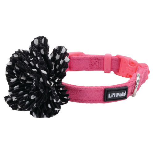 Coastal Collar Li’l Pals® Microfibra Ajustable w/ Black Flower Coastal Collar Li’l Pals® Microfibra Ajustable w/ Black Flower