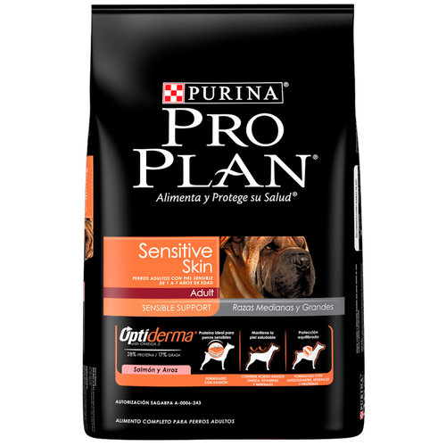 Proplan Canine Adulto Piel Sensible Razas M/G con Optiderma 3.0 kg Proplan Canine Adulto Piel Sensible Razas M/G con Optiderma 3.0 kg