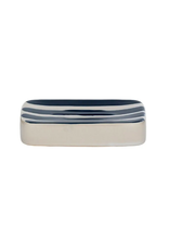 Hastings Ceramic Soap Dish 9x12.5cm Wht/Navy