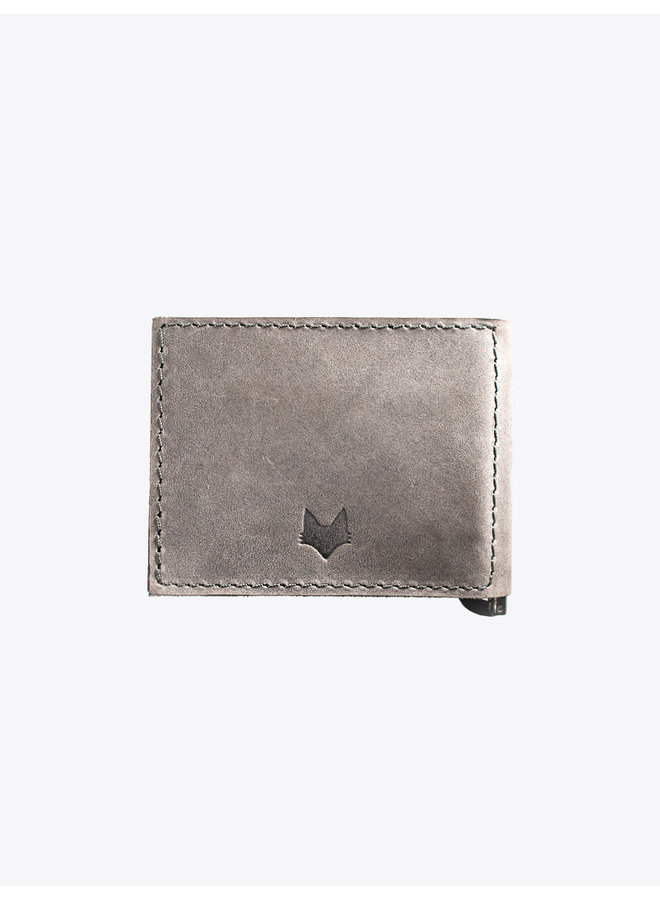 Leather Wallet in Gray